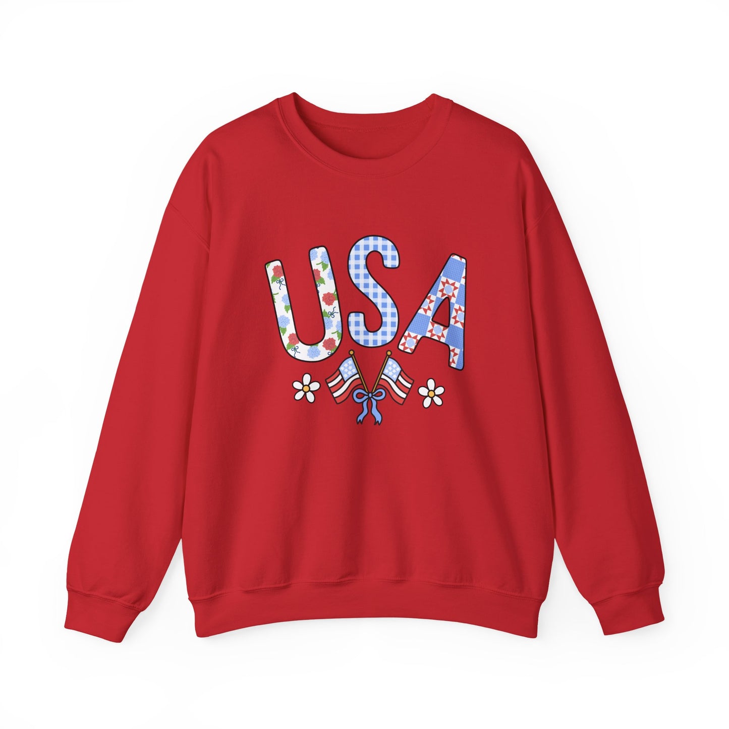 USA Floral Crewneck Sweatshirt