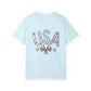 Comfort Colors USA Floral Flag T-Shirt