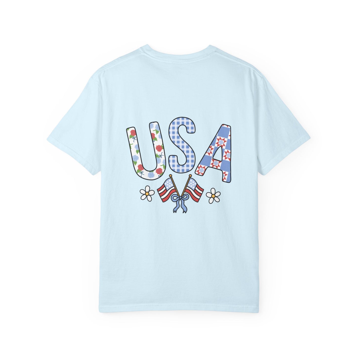 Comfort Colors USA Floral Flag T-Shirt