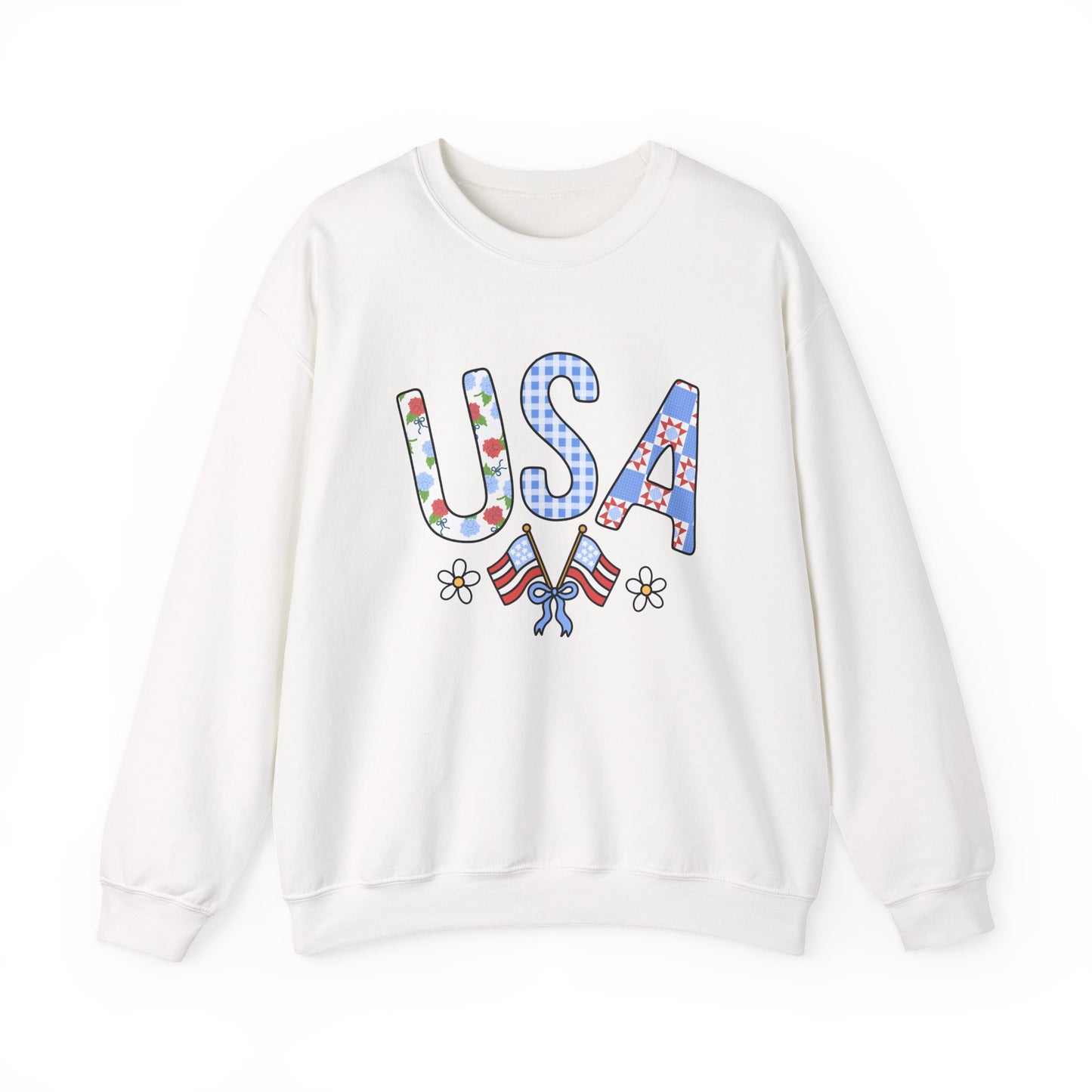 USA Floral Crewneck Sweatshirt