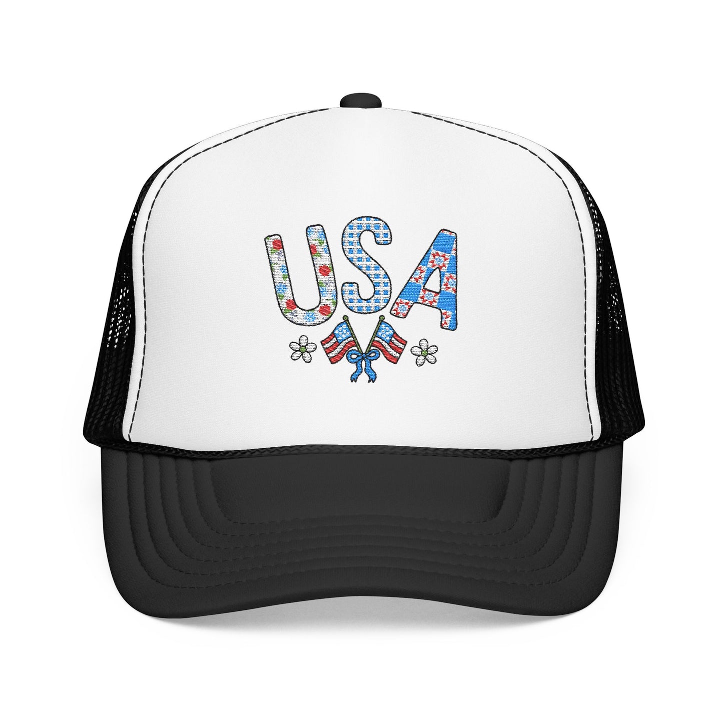 USA Floral Trucker Foam Mesh Hat