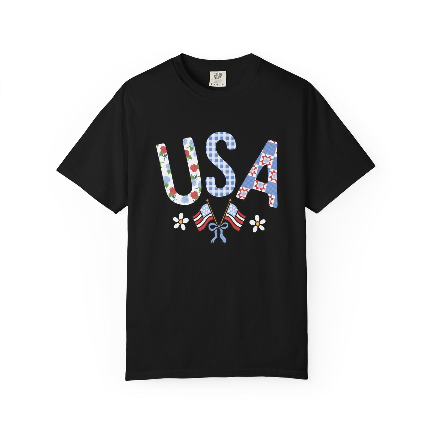 Comfort Colors-USA Floral T-Shirt