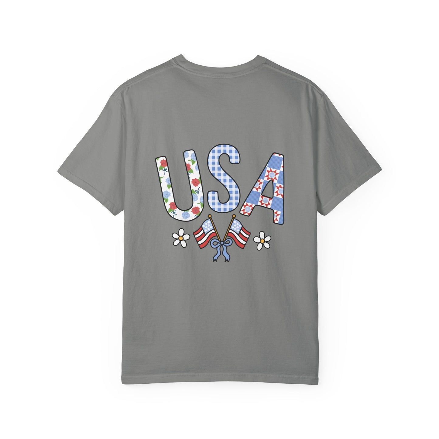 Comfort Colors USA Floral Flag T-Shirt