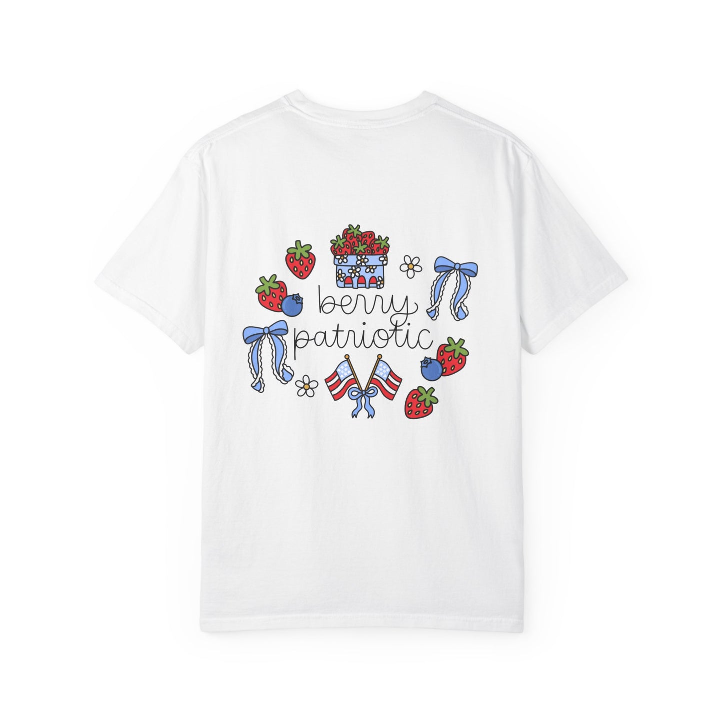 Comfort Colors Berry Patriotic T-Shirt -pocket design