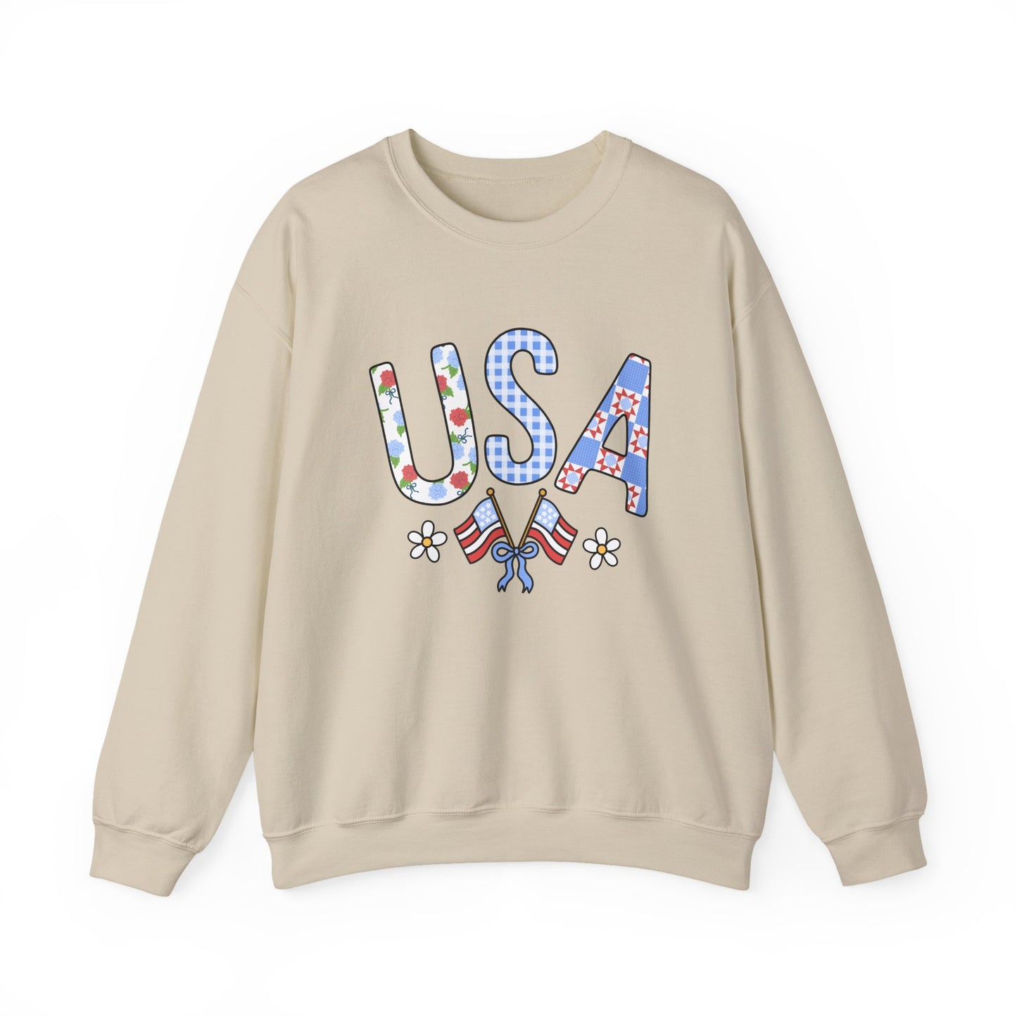 USA Floral Crewneck Sweatshirt