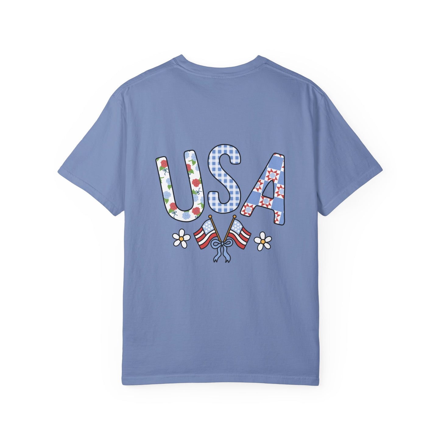 Comfort Colors USA Floral Flag T-Shirt