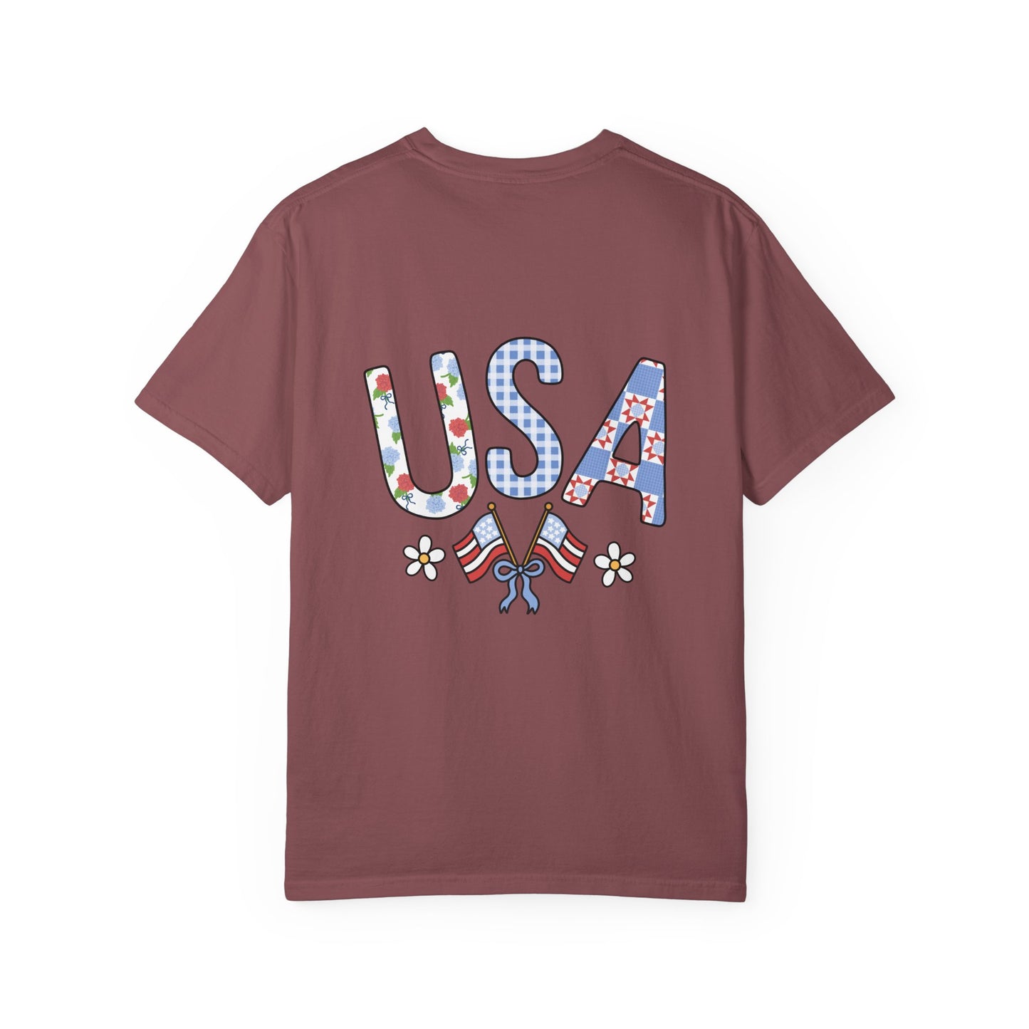 Comfort Colors USA Floral Flag T-Shirt