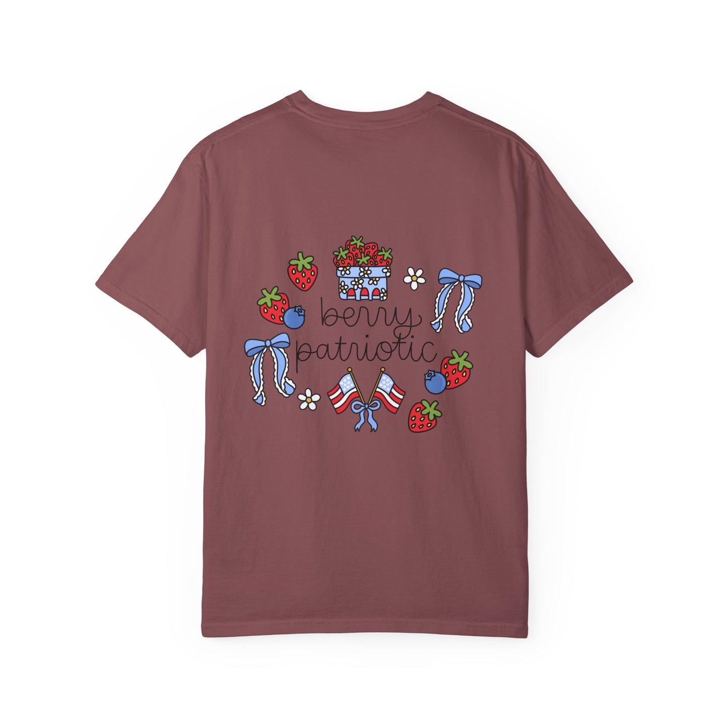 Comfort Colors Berry Patriotic T-Shirt pocket design