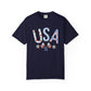 Comfort Colors-USA Floral T-Shirt