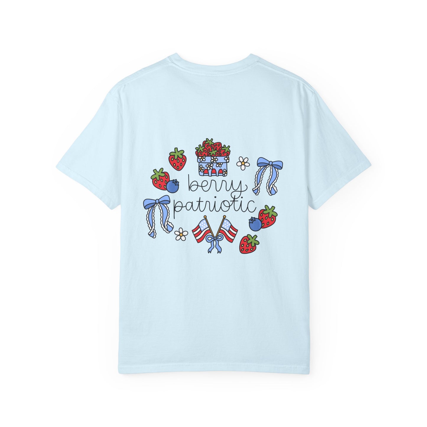Comfort Colors Berry Patriotic T-Shirt pocket design