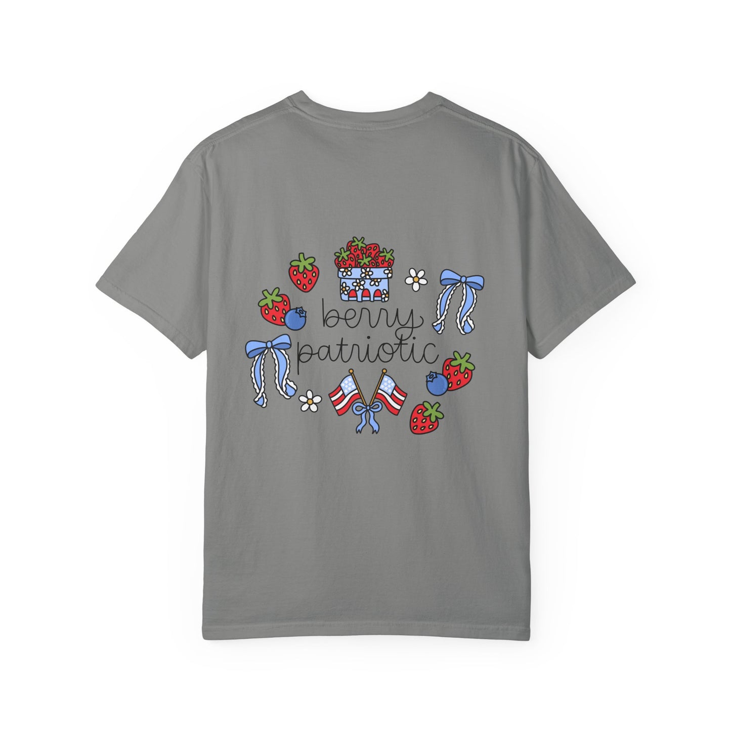 Comfort Colors Berry Patriotic T-Shirt pocket design