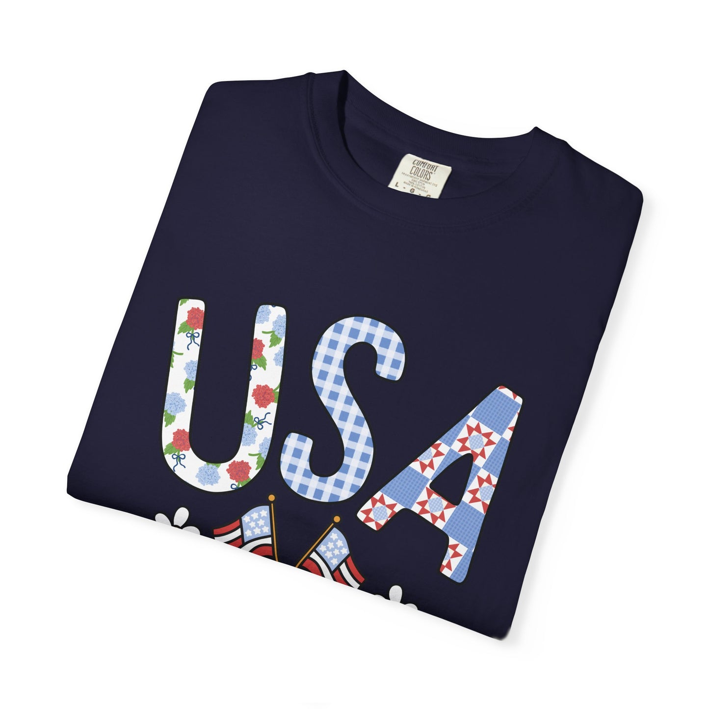Comfort Colors-USA Floral T-Shirt