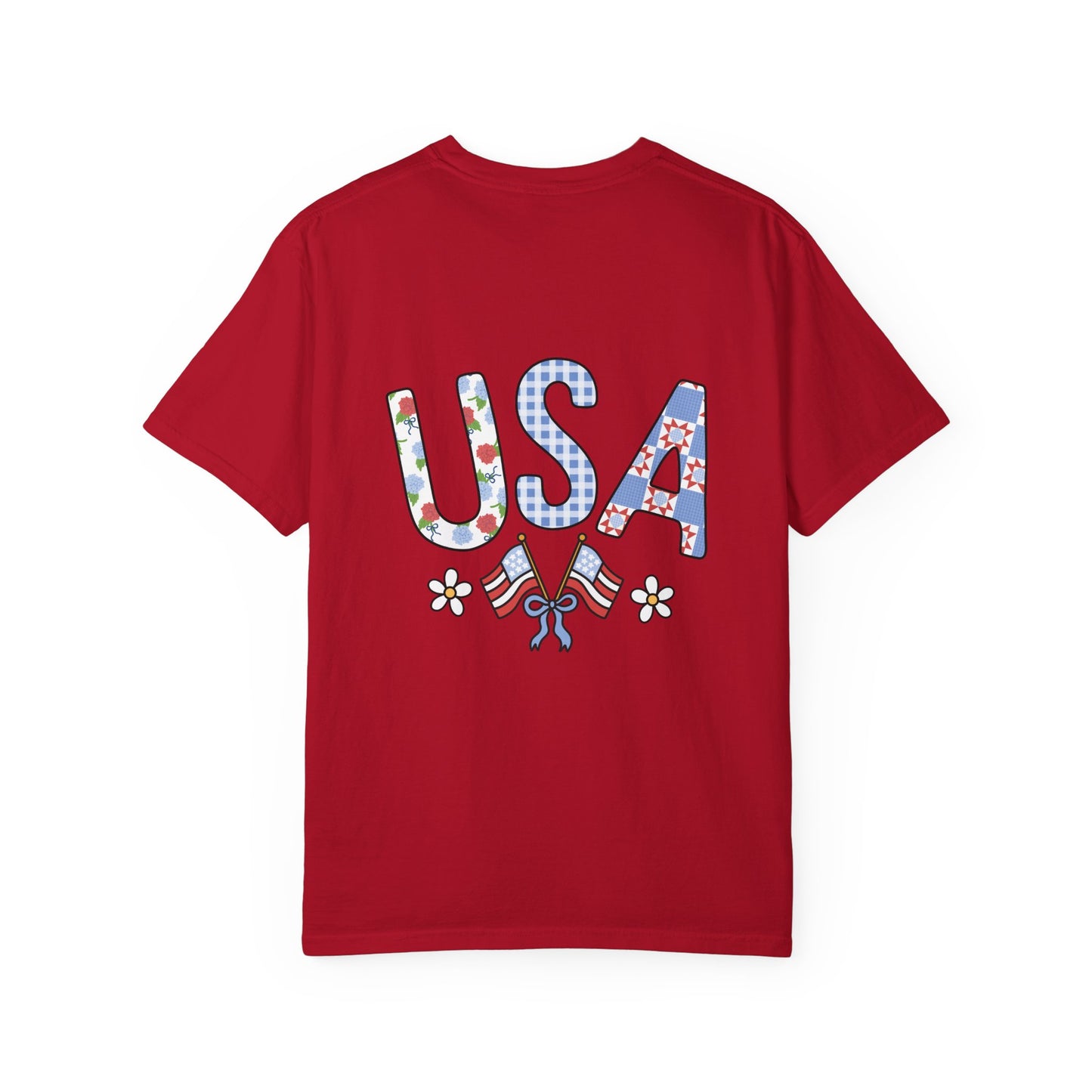 Comfort Colors USA Floral Flag T-Shirt