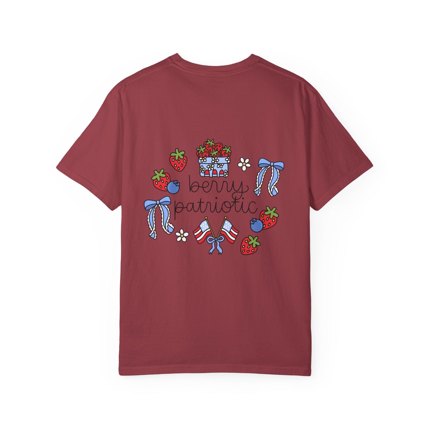 Comfort Colors Berry Patriotic T-Shirt pocket design
