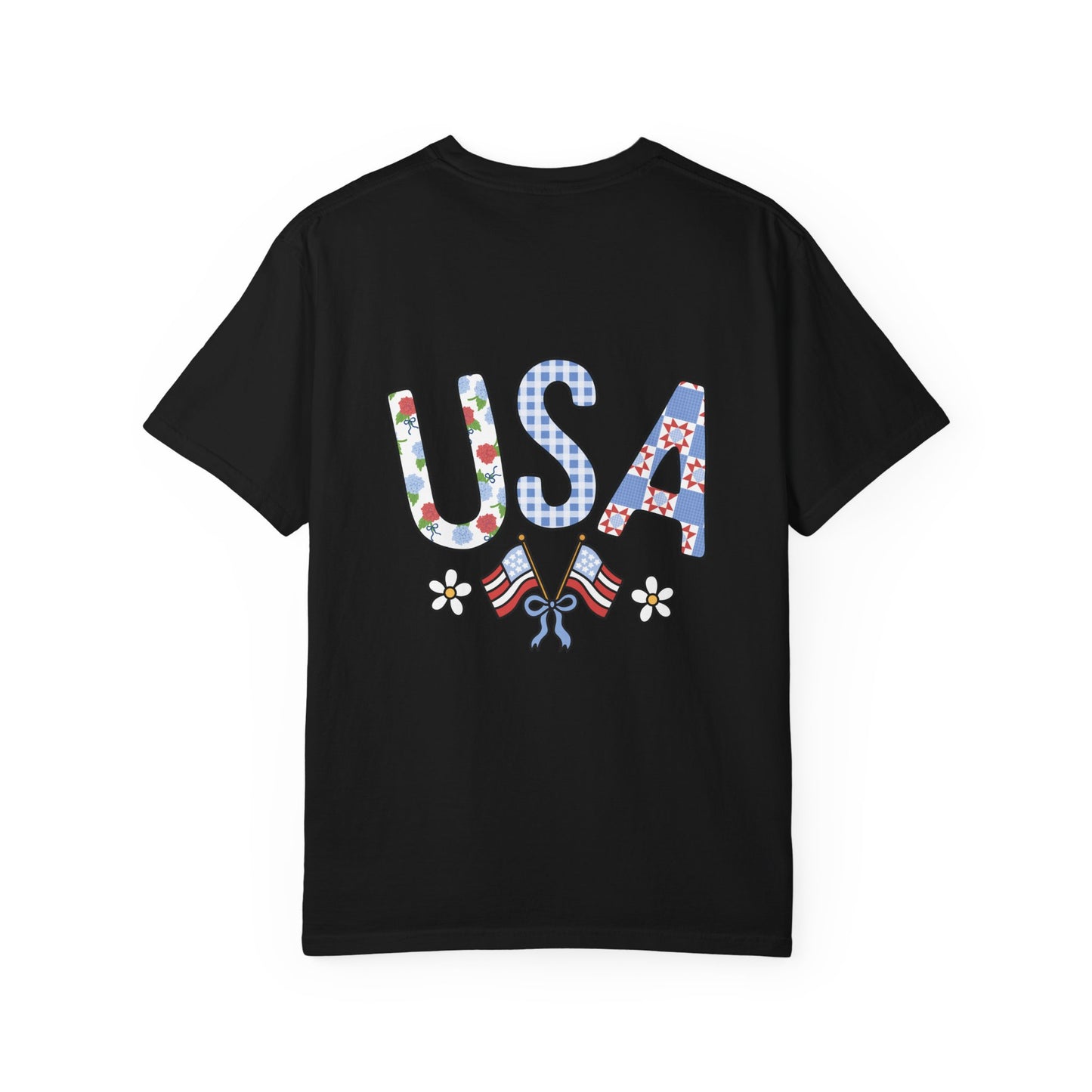 Comfort Colors USA Floral Flag T-Shirt
