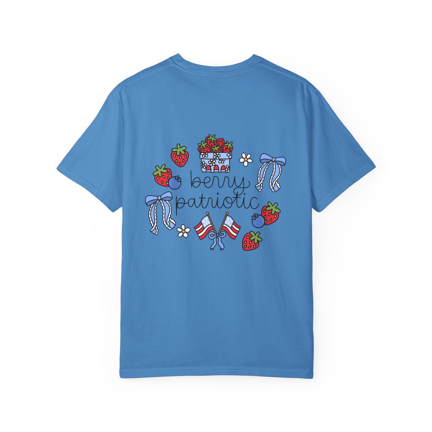 Comfort Colors Berry Patriotic T-Shirt -pocket design