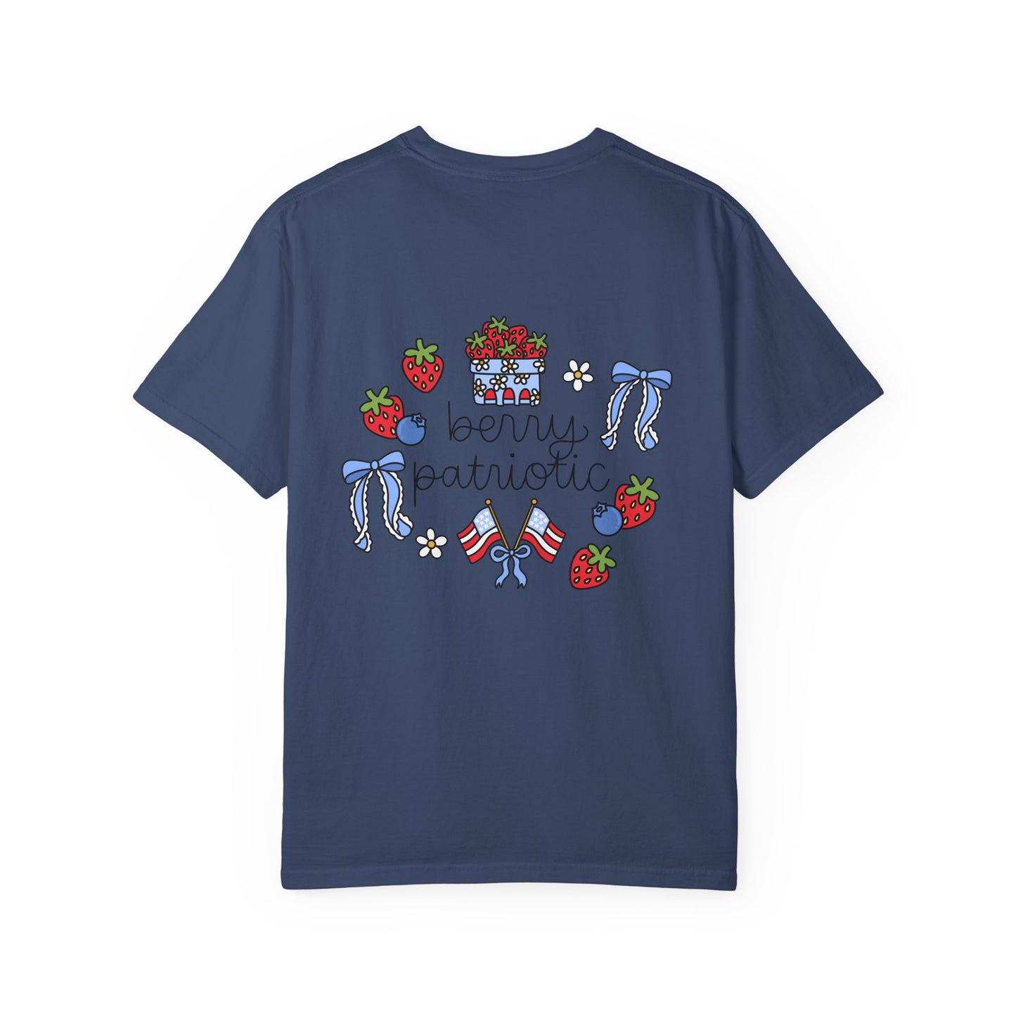 Comfort Colors Berry Patriotic T-Shirt -pocket design