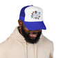 Embroidered Red White and Strawberry Foam, Mesh Trucker Hat