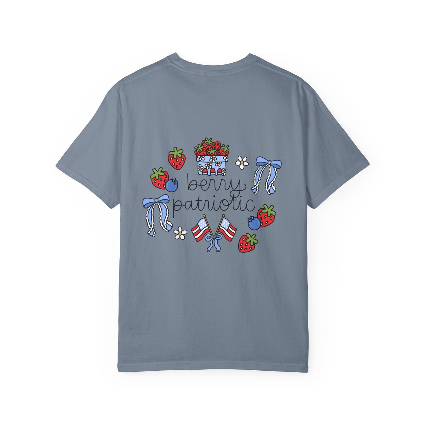 Comfort Colors Berry Patriotic T-Shirt pocket design