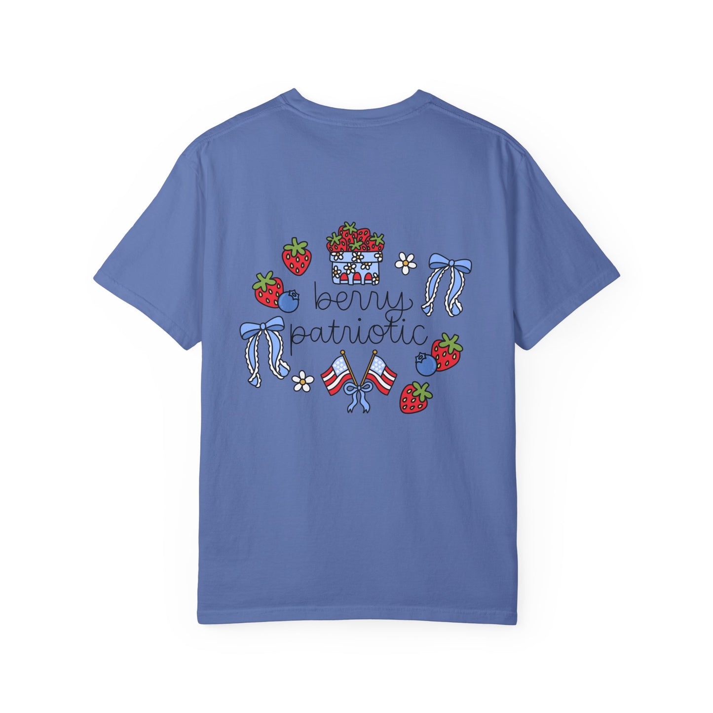 Comfort Colors Berry Patriotic T-Shirt -pocket design