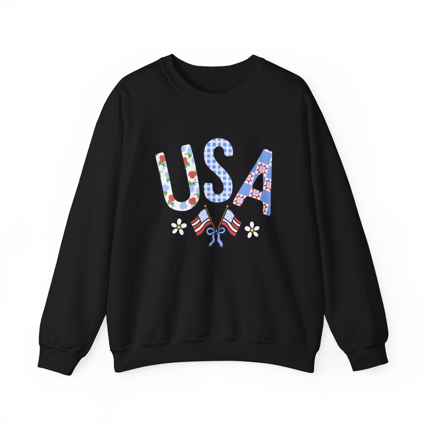 USA Floral Crewneck Sweatshirt