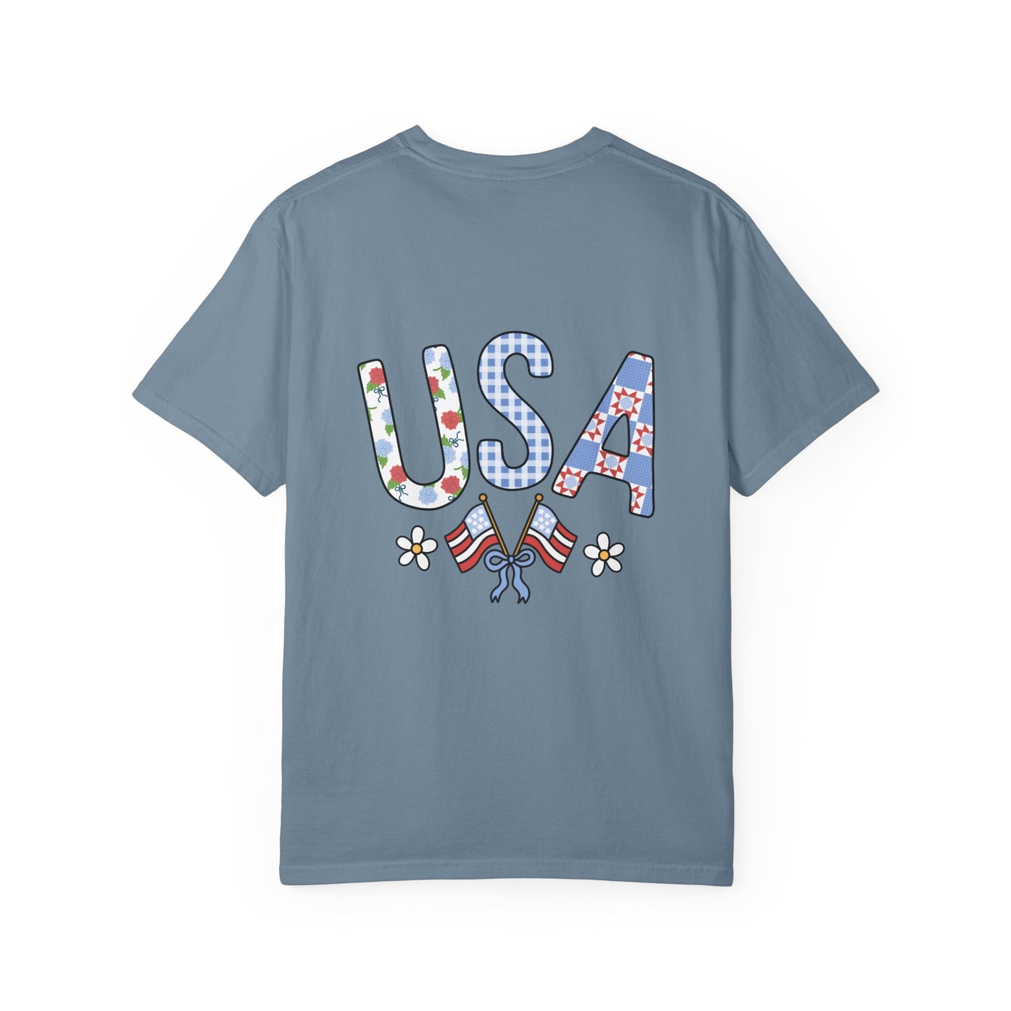 Comfort Colors USA Floral Flag T-Shirt