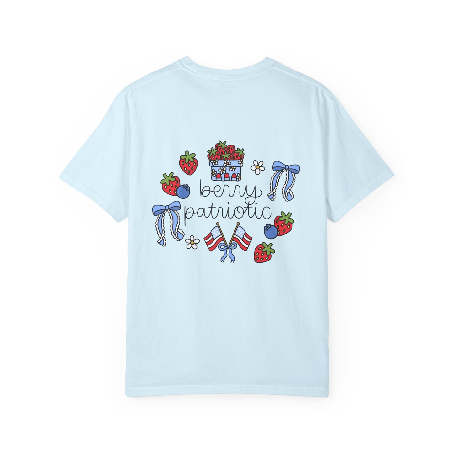 Comfort Colors Berry Patriotic T-Shirt -pocket design