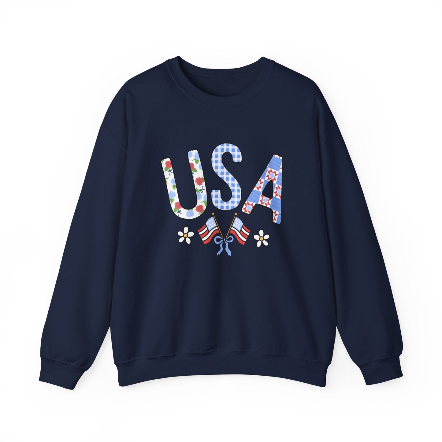 USA Floral Crewneck Sweatshirt