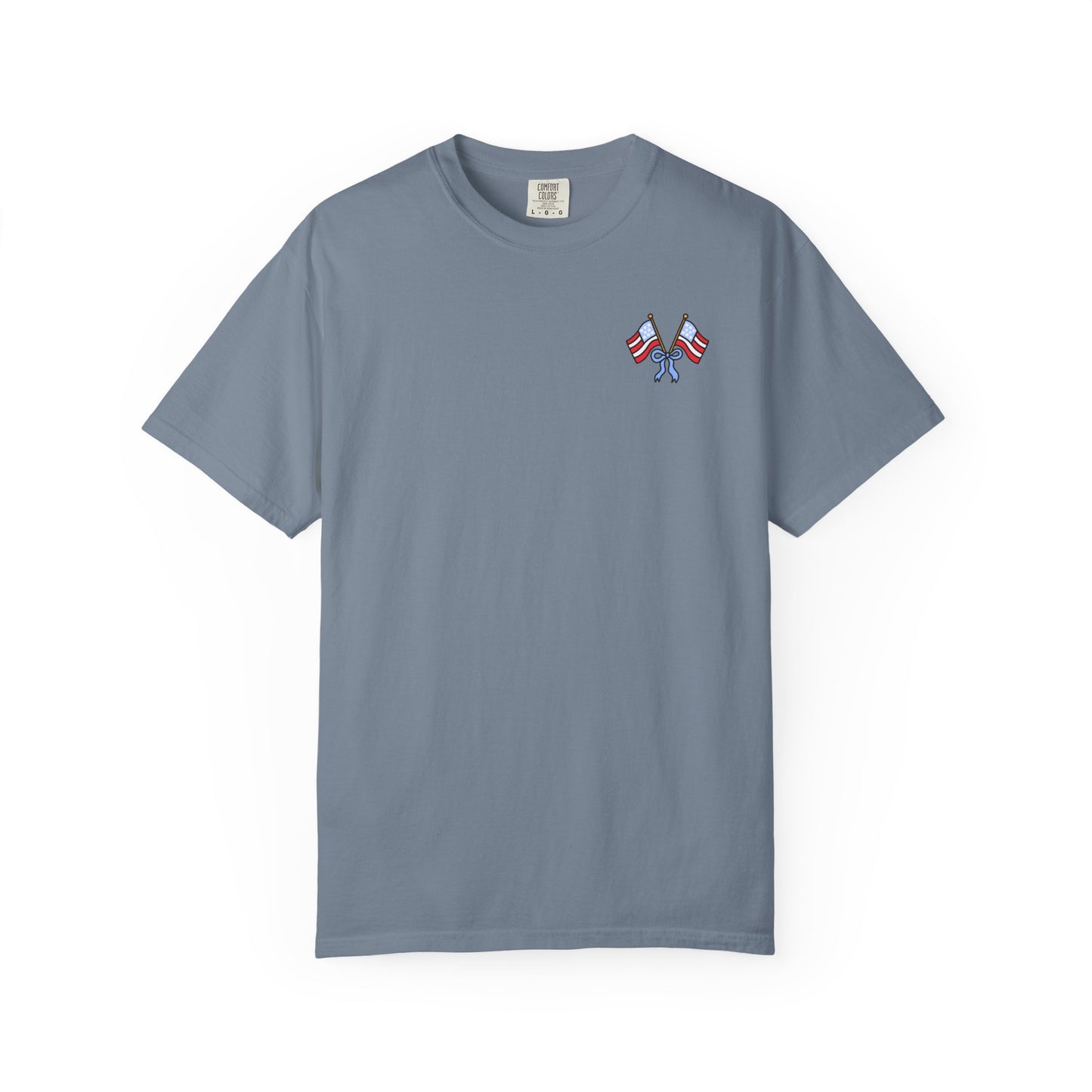 Comfort Colors Berry Patriotic T-Shirt pocket design