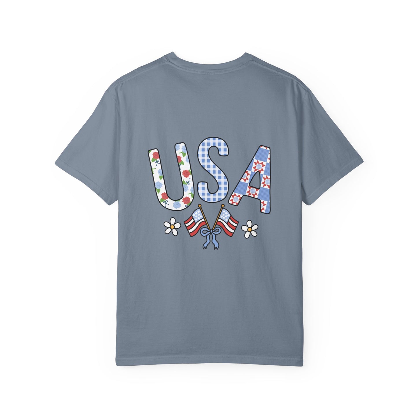 Comfort Colors USA Floral Flag T-Shirt