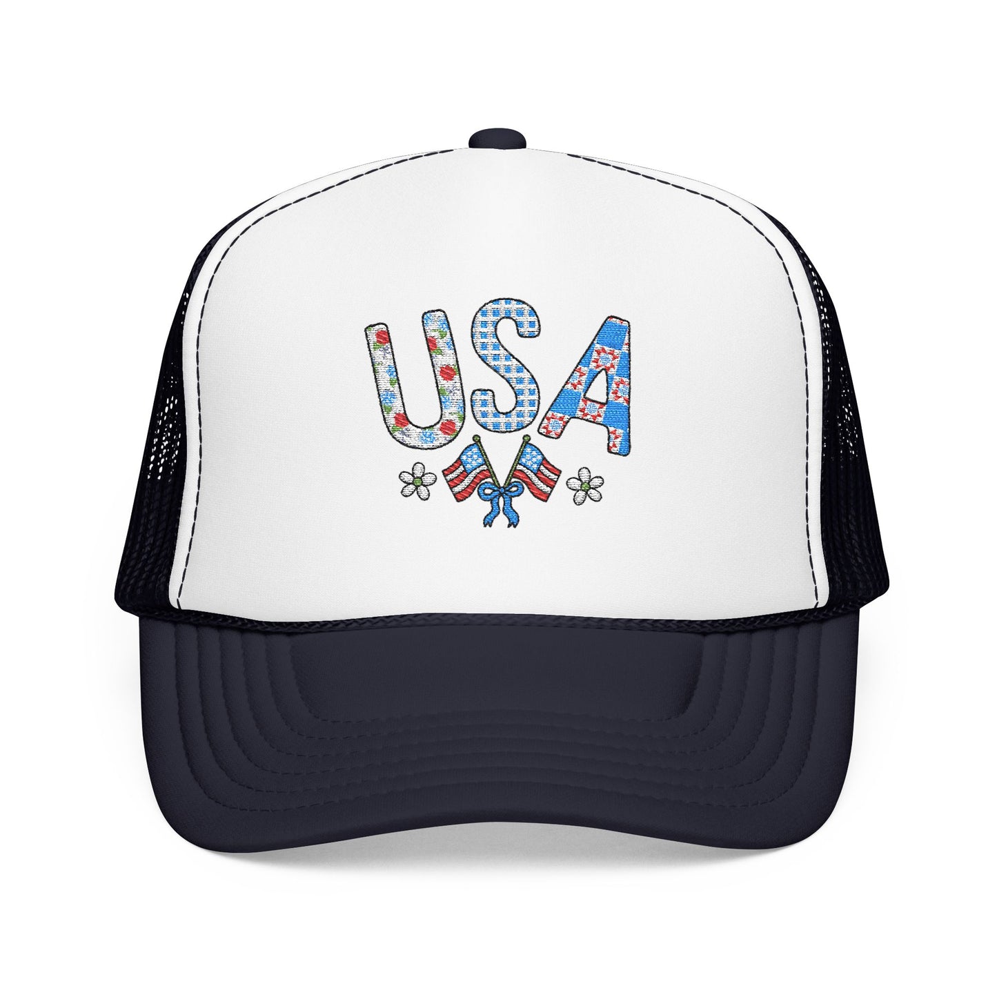 USA Floral Trucker Foam Mesh Hat