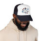 Embroidered Red White and Strawberry Foam, Mesh Trucker Hat