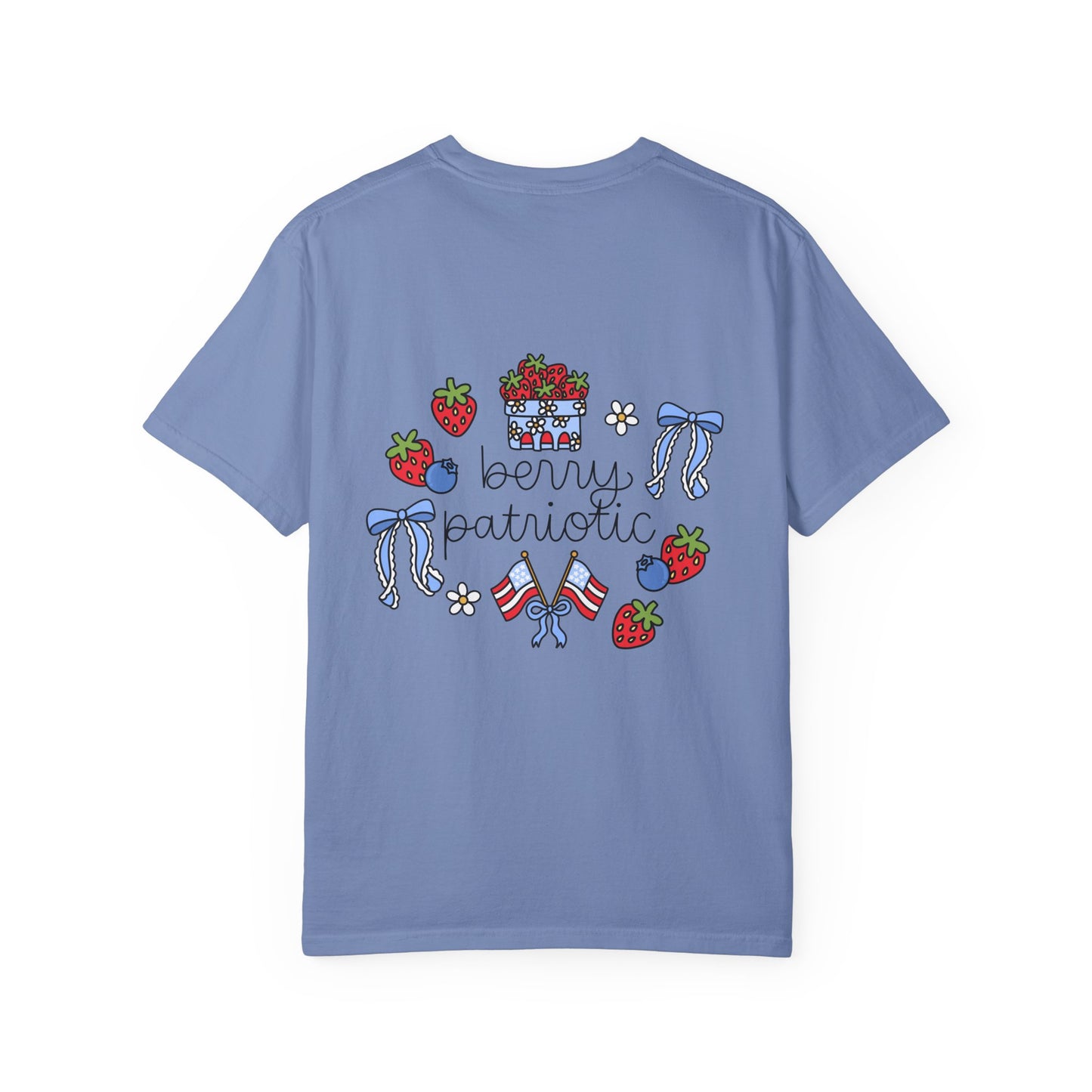 Comfort Colors Berry Patriotic T-Shirt pocket design