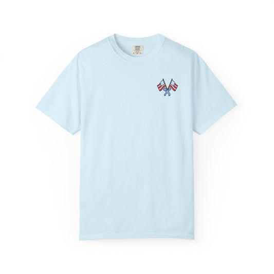 Comfort Colors Berry Patriotic T-Shirt pocket design