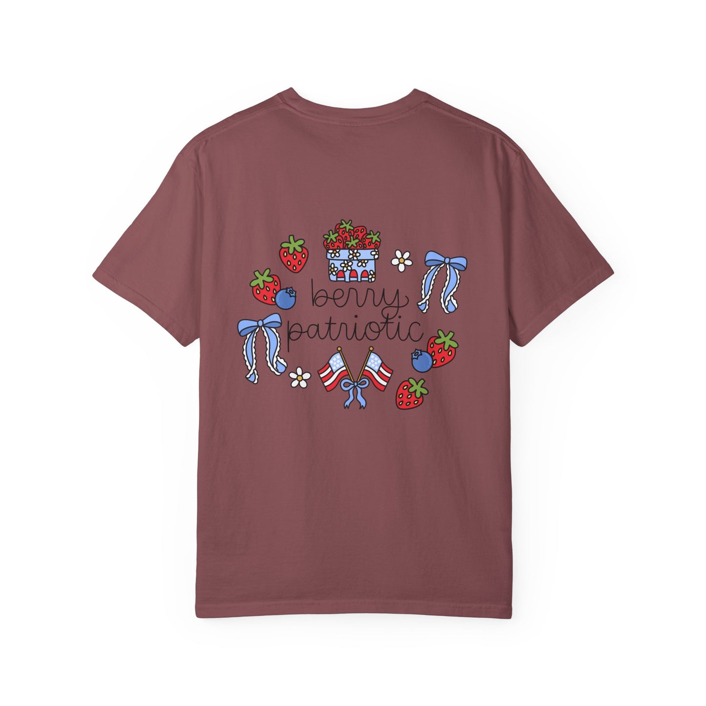 Comfort Colors Berry Patriotic T-Shirt -pocket design