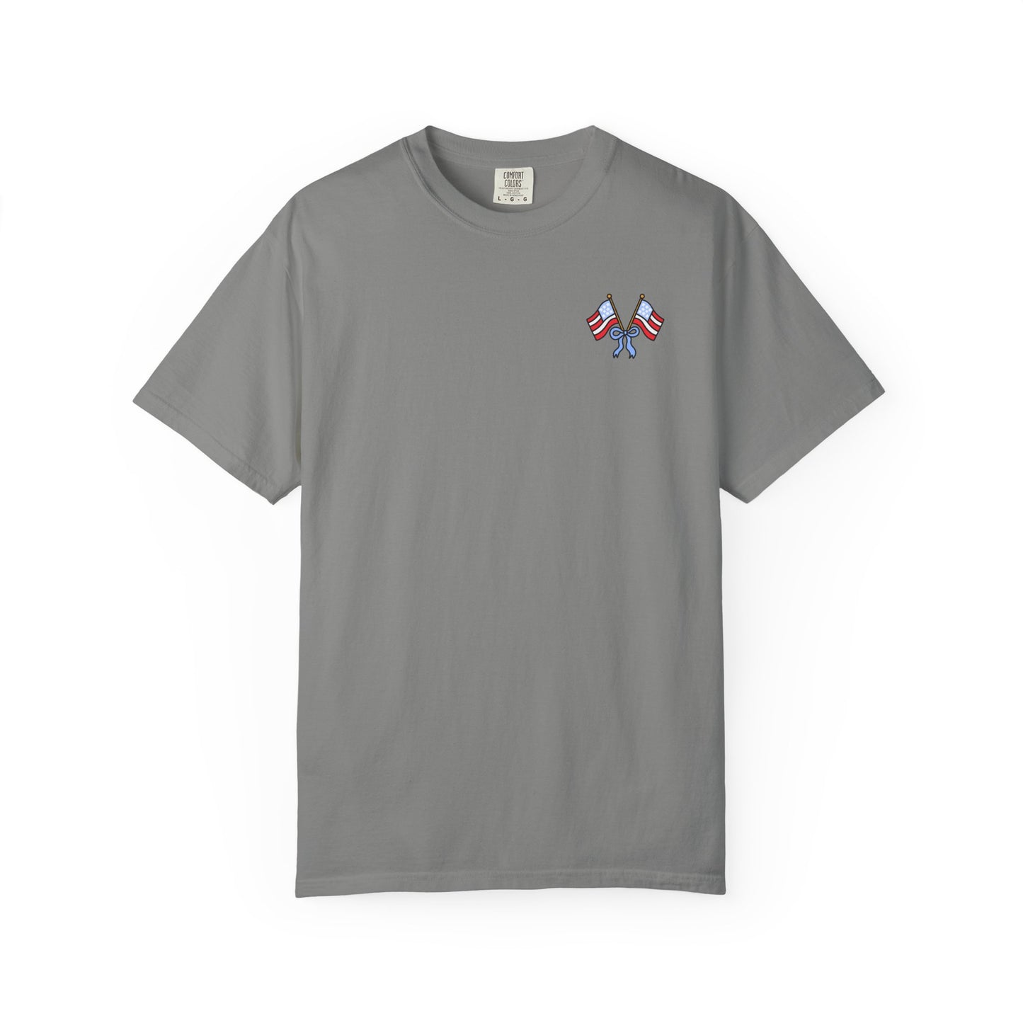 Comfort Colors Berry Patriotic T-Shirt pocket design