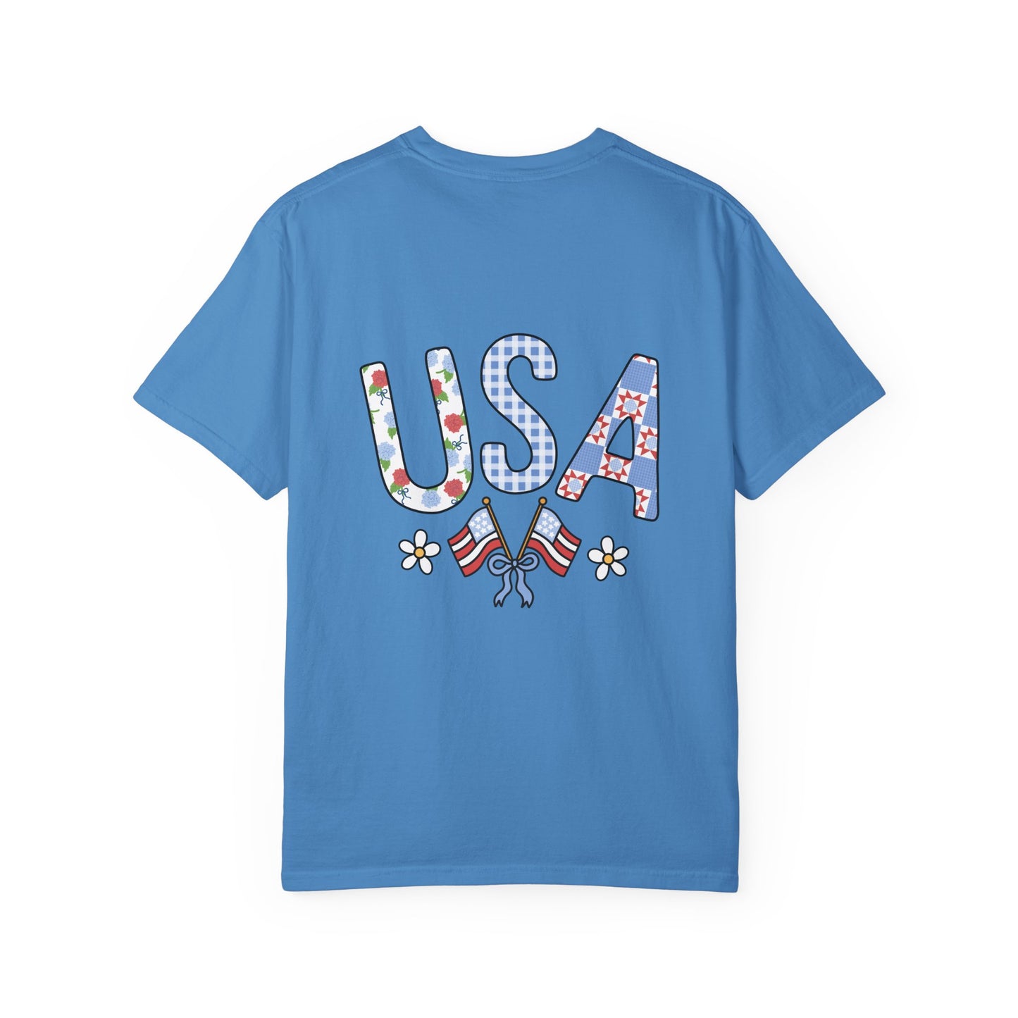 Comfort Colors USA Floral Flag T-Shirt