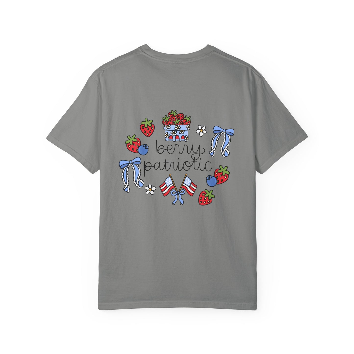 Comfort Colors Berry Patriotic T-Shirt -pocket design