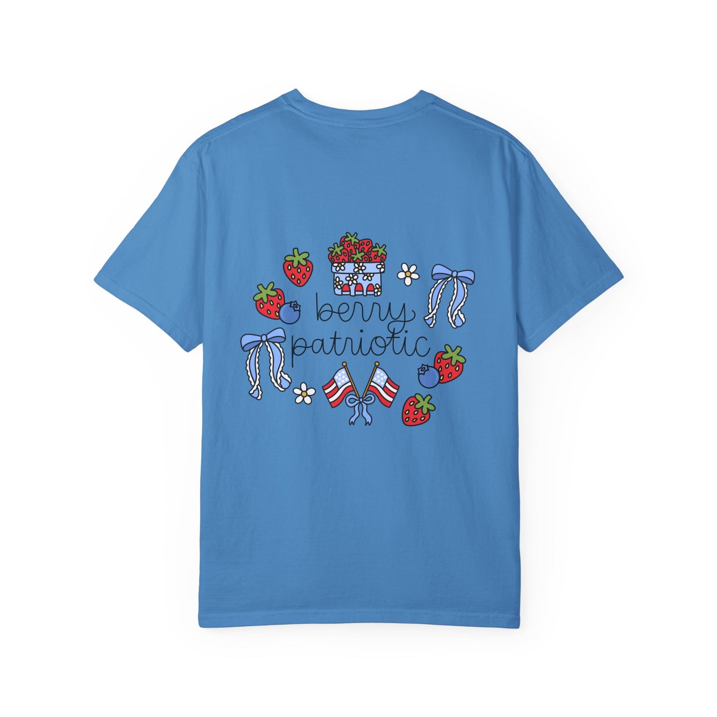 Comfort Colors Berry Patriotic T-Shirt pocket design