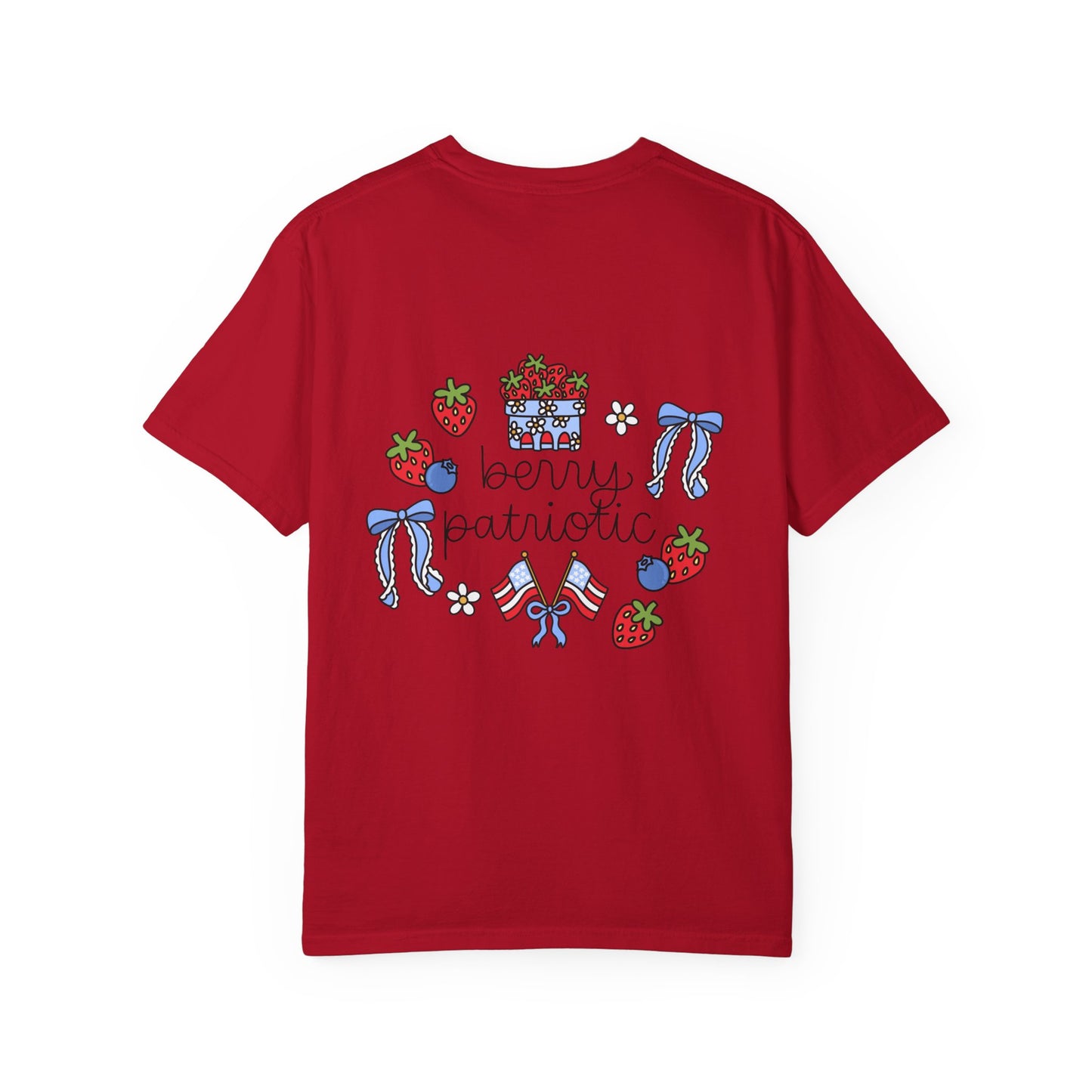 Comfort Colors Berry Patriotic T-Shirt pocket design