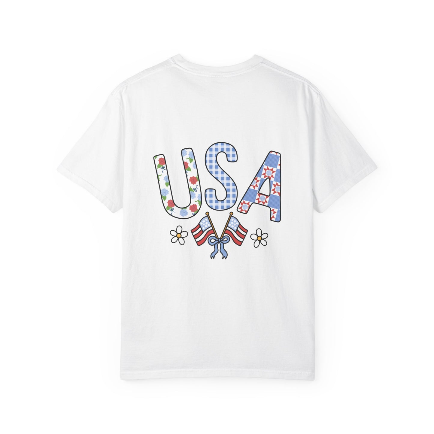 Comfort Colors USA Floral Flag T-Shirt