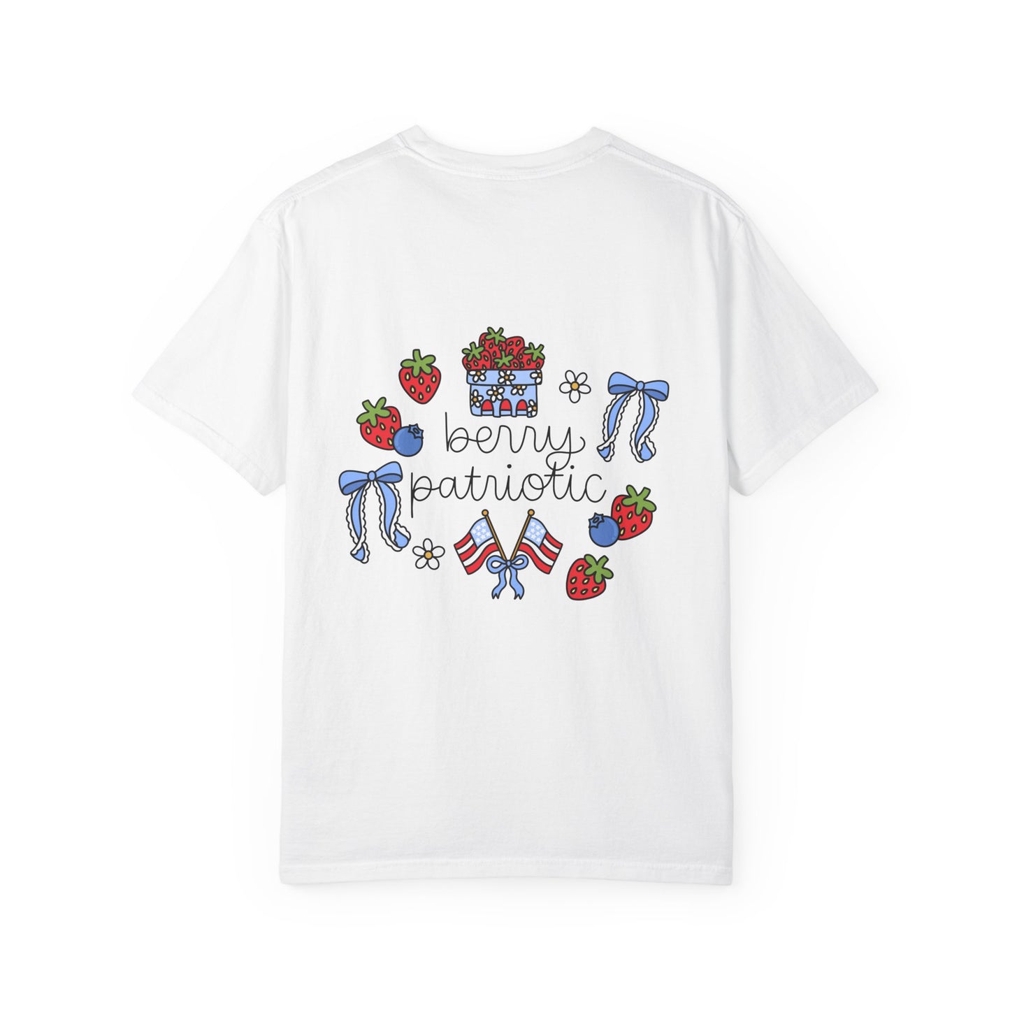 Comfort Colors Berry Patriotic T-Shirt pocket design