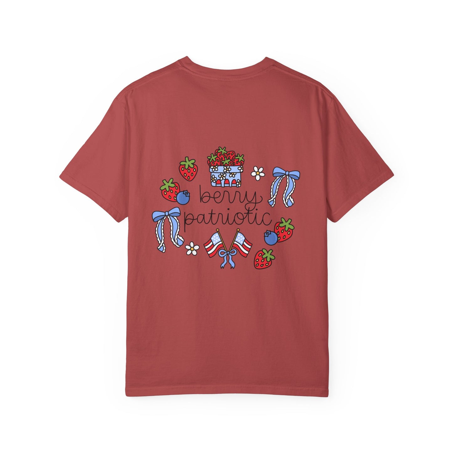 Comfort Colors Berry Patriotic T-Shirt pocket design