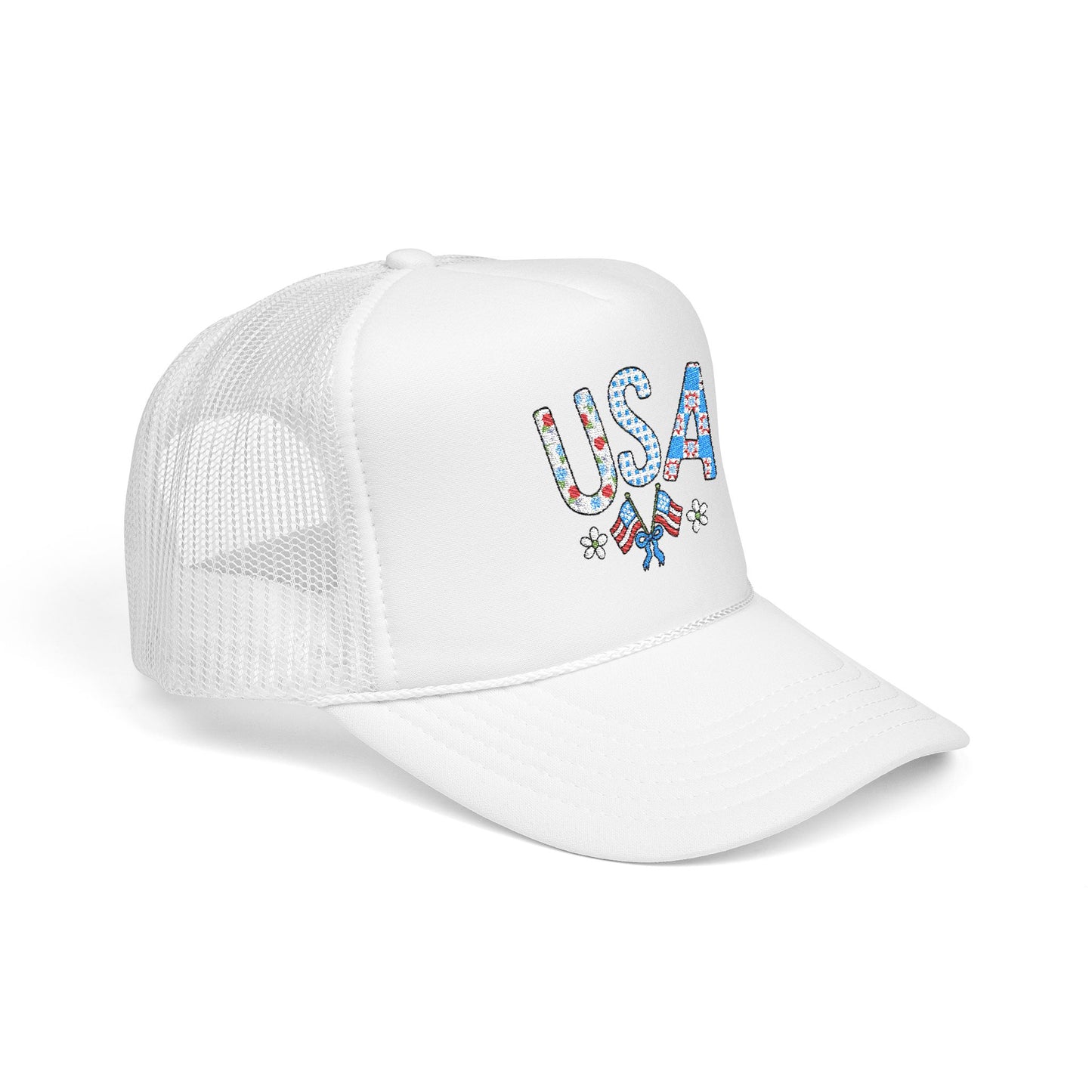 USA Floral Trucker Foam Mesh Hat