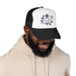 Embroidered Red White and Strawberry Foam, Mesh Trucker Hat