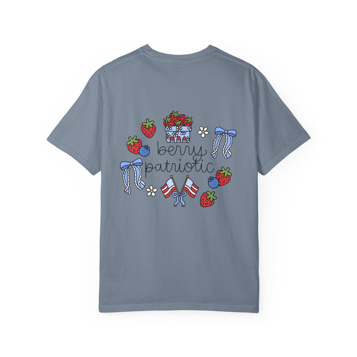 Comfort Colors Berry Patriotic T-Shirt -pocket design