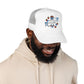 Embroidered Red White and Strawberry Foam, Mesh Trucker Hat