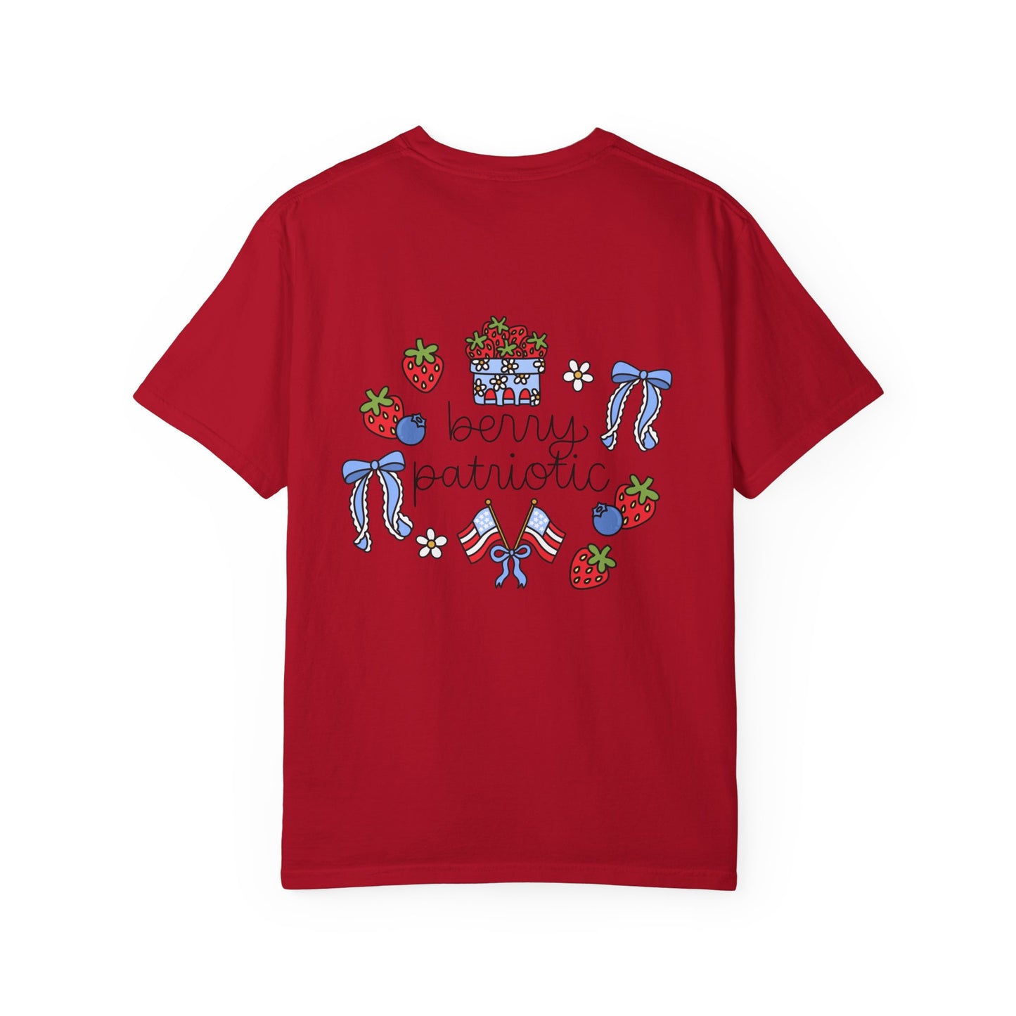 Comfort Colors Berry Patriotic T-Shirt -pocket design