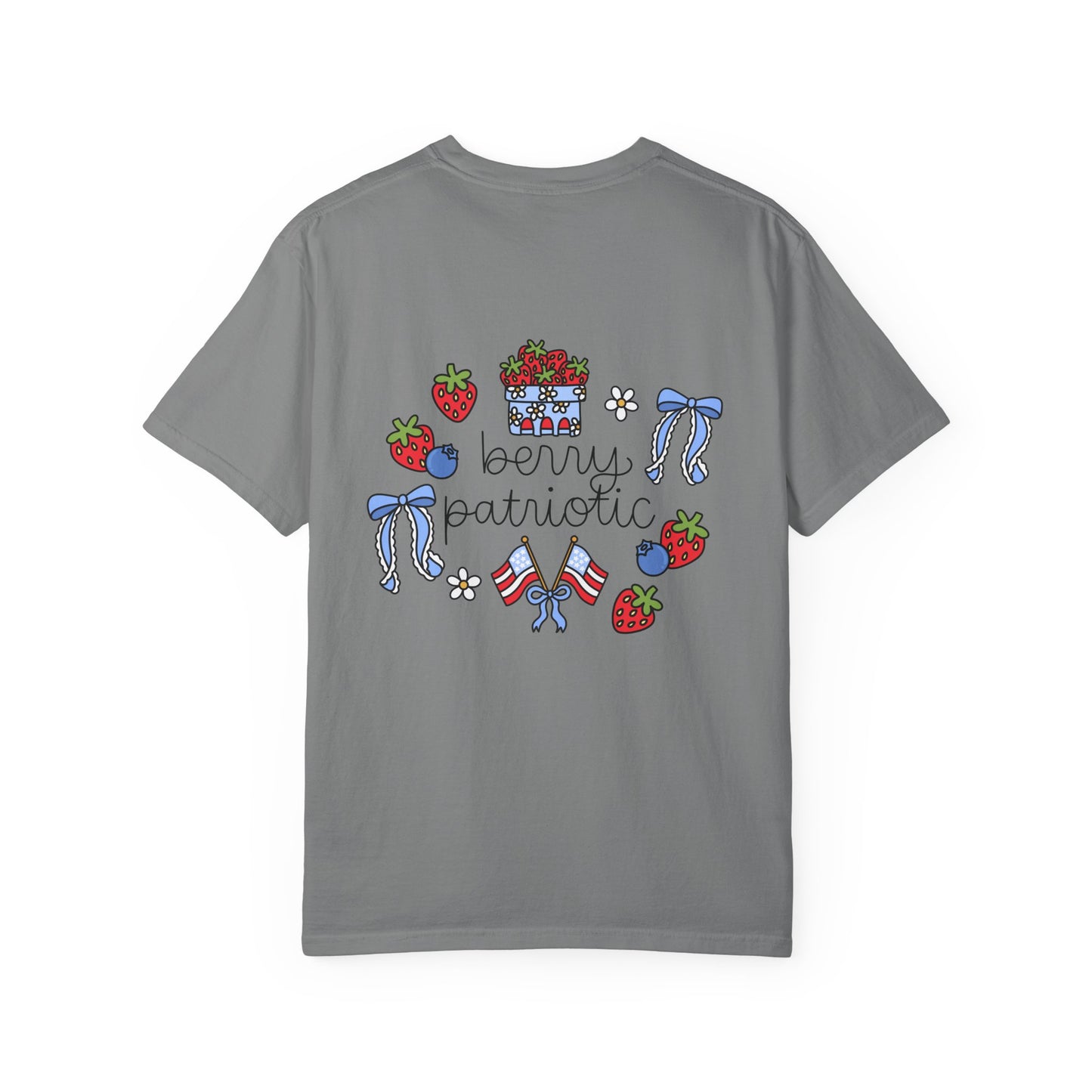 Comfort Colors Berry Patriotic T-Shirt -pocket design
