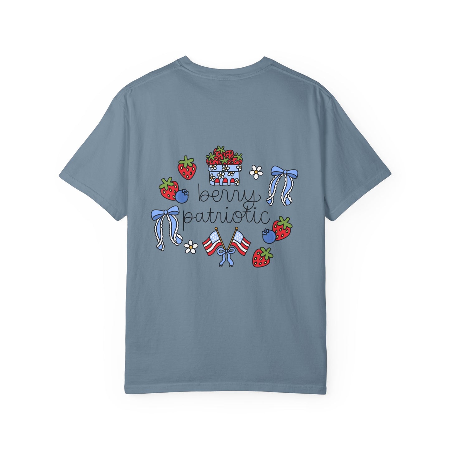 Comfort Colors Berry Patriotic T-Shirt pocket design